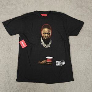 4Hunnid Shirt Mens Small Black YG Rap Hip Hop Graphic Red Cup Parental Advisory